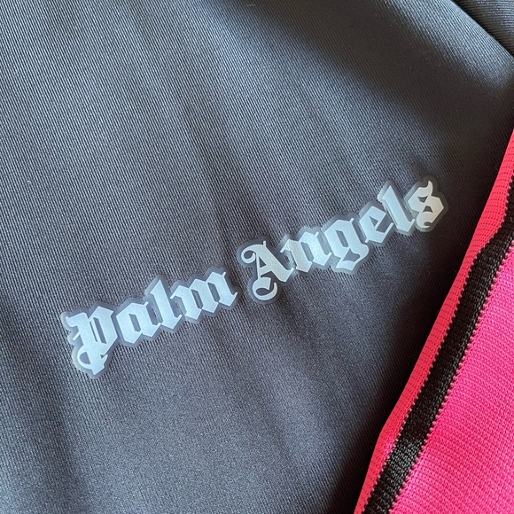 Palm Angels Black Jacket with Pink Stripes - Picture 6 of 13